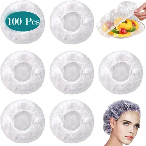 Vista 2 de AKOAK Bolsas desechables para almacenamiento de alimentos (aprox. 200), película adhesiva, reutilizable, tapa elástica de plástico de polietileno