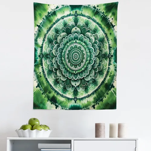 Vista 35 de Ambesonne Tapiz de hongos, atmósfera psicodélica, escena astral estrellada con motivos orientales trippy, decoración de tela para colgar en la pared