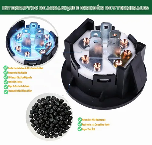 Vista 4 de JEENDA Interruptor de arranque de encendido de 5 terminales 117-2221 137-4100 compatible con Toro Z Master TimeCutter ZS SS Series Titan Exmark