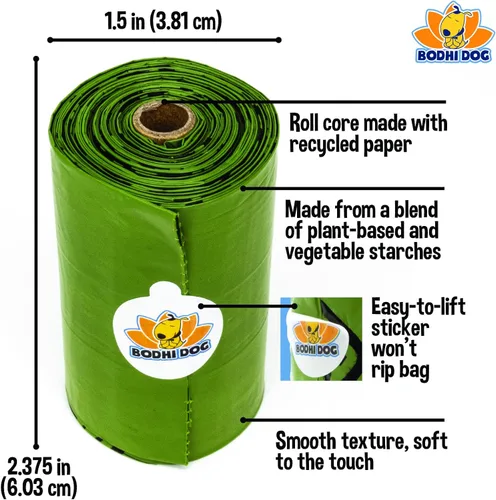 Vista 5 de Bodhi Dog Paquete completo de caca rosa + bolsas biodegradables para recogedor de excrementos