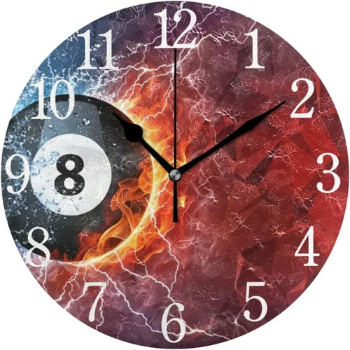 Vista 12 de senya Wall Clock African American Woman Silent Non Ticking Operated Round Easy to Read Home Office School Clock