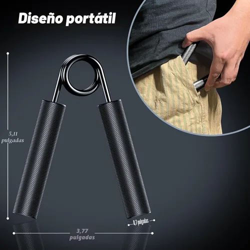 Vista 7 de ZEAGUS Entrenador de fuerza de agarre, paquete de 4, fortalecedor de agarre de mano de metal de 50 libras a 200 libras, ejercitador de antebrazo