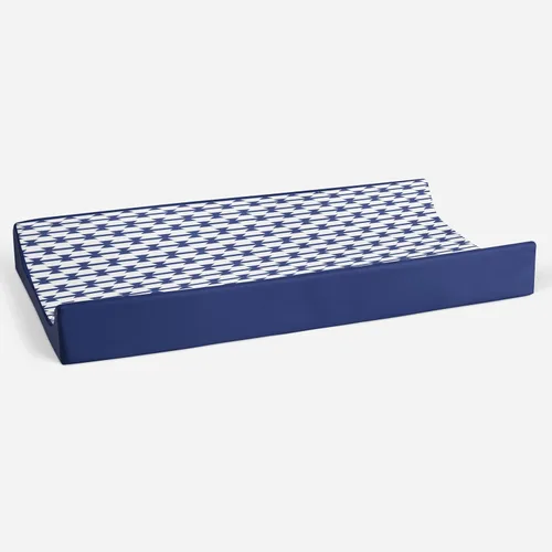 Vista 4 de Bacati - Funda acolchada para cambiador Aztec Kilim azul marino