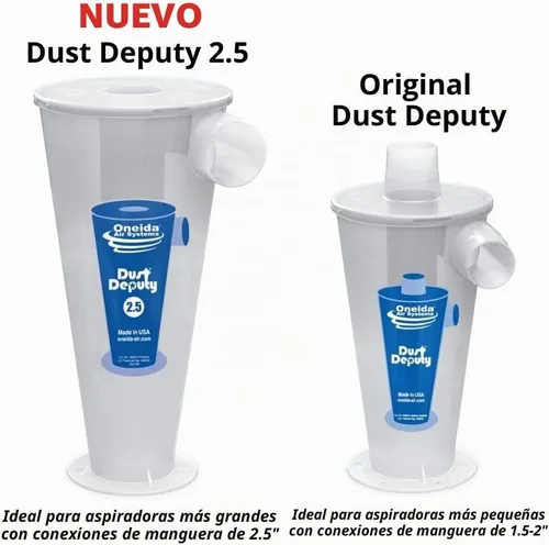 Vista 4 de Oneida Air Systems Dust Deputy 2.5 DIY Cyclone Separator XL: Colector de CFM más alto para aspiradoras de taller húmedas/secas (DD 2.5 DIY)
