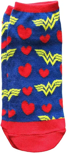 Vista 5 de Hyp DC Comics Wonder Woman Classic Juniors 5 Pack Low Cut Ankle Socks (4-10)