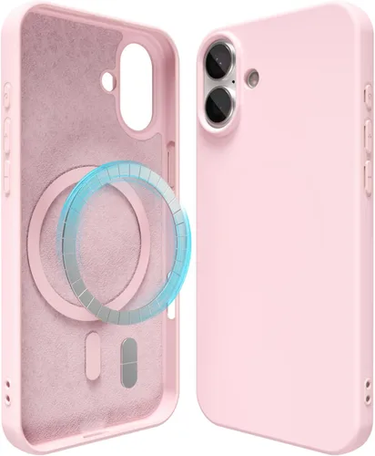 Vista 103 de oakxco Funda de silicona para iPhone 13 Mini/ 12 Mini magnética, compatible con carga inalámbrica Magsafe, goma delgada y suave, cubierta protectora