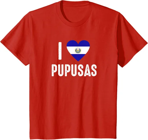 Vista 54 de Camiseta I Love Pupusa from El Salvador