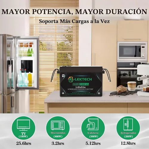 Vista 6 de Batería de litio LiFePO4 de 12V 200Ah incorporada 150A BMS