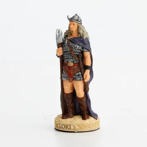 Vista 2 de Veronese Design Figura de poliresina pintada a mano Loki Dios de las travesuras de 3 3/8 pulgadas
