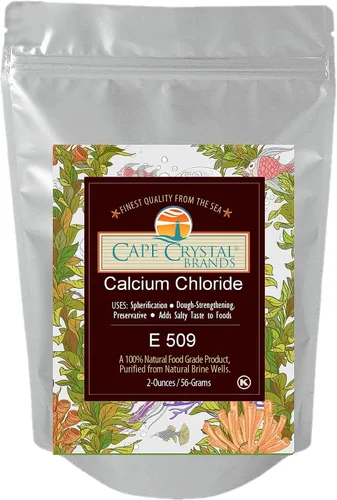Vista 2 de Cape Crystal Alginato de sodio y cloruro de calcio - Kit de valor de esferificación - Practica la gastronomía molecular, 4 onzas.