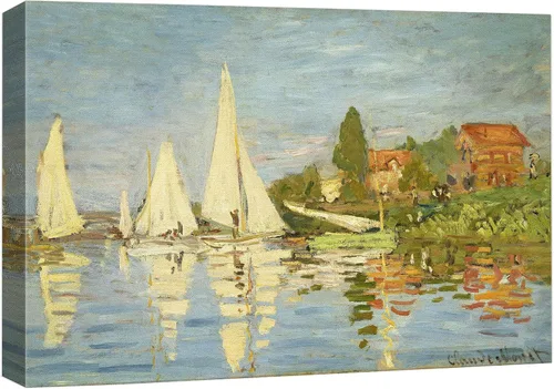 Vista 51 de wall26 Prado con álamos por Claude Monet - Arte moderno impresionista, arte en lienzo para el hogar, 12 x 18 pulgadas