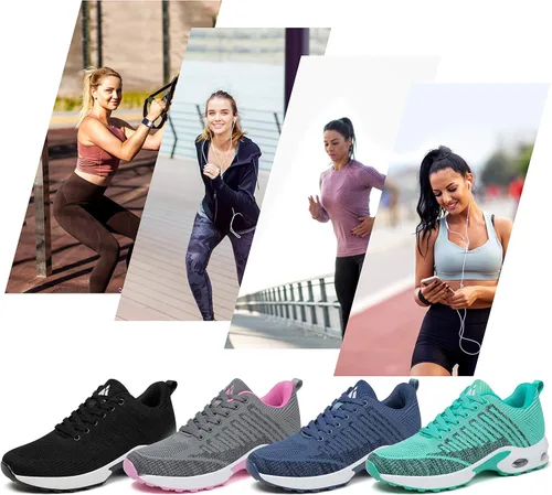 Vista 7 de Mishansha - Tenis para mujer, transpirables, con amortiguación de aire, para correr y caminar