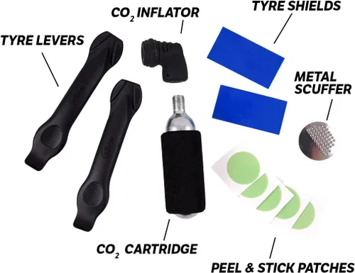 Vista 4 de Slime Deluxe Tire Tackle: Bike Tube Repair & Inflation Kit