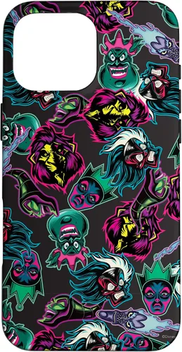 Vista 19 de Funda con estampado de neón malvado de villanos de Disney para iPhone 16