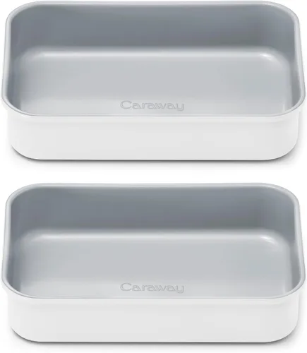 Vista 38 de Caraway Molde rectangular pequeño antiadherente de 9" x 6.5", no tóxico, sin PTFE ni PFOA, núcleo de acero aluminizado, bandeja para hornear