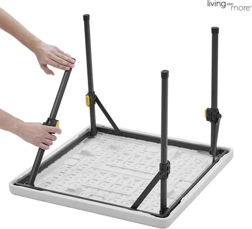 Vista 3 de Living & More - Mesa plegable cuadrada de 24 pulgadas para niños, peso ligero, sin montaje, para niños pequeños