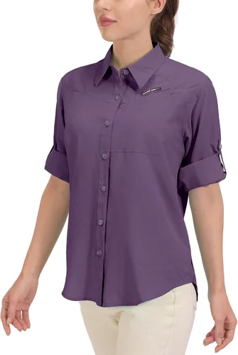 Vista 12 de Little Donkey Andy Camisa de manga larga transpirable con protección UV UPF 50 para mujer, de secado rápido, para pesca y senderismo
