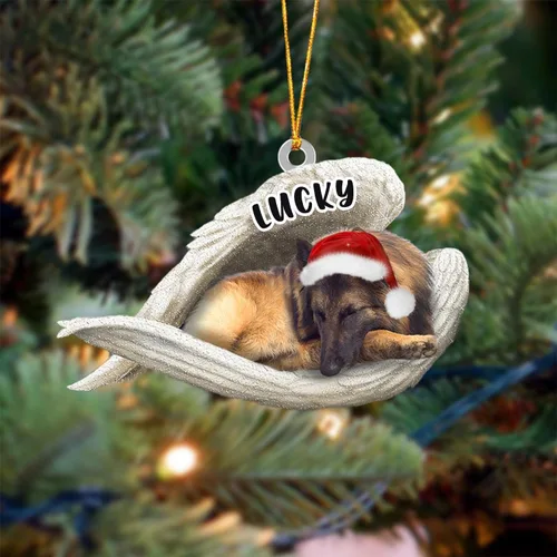Vista 65 de Ángel durmiente de Afghan Hound para Navidad, adorno personalizado con el nombre del perro, adorno de Navidad personalizado para amantes de perros