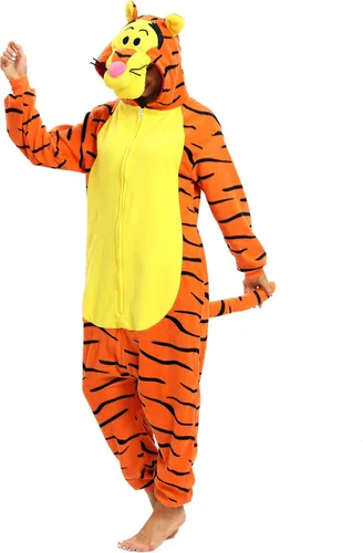 Vista 2 de Wishliker Unisex Adult Onesie Costume Halloween Cosplay Animal Pajamas One Piece