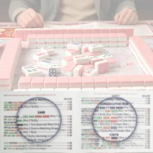 Vista 4 de Mahjong Cards 2026-Paquete de 4 tarjetas Mahjong americanas