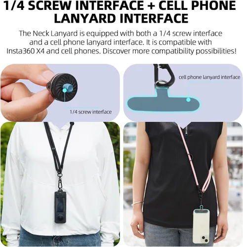Vista 5 de Funda de Silicona para Pocket 3 y Cordón para el Cuello, Funda Protectora con Protector de Lente Resistente a Rayones, Ajustable, Fácil