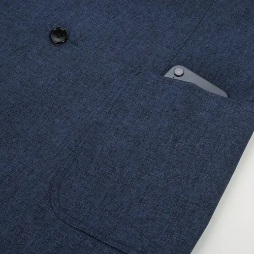 Vista 5 de PJ PAUL JONES Chaqueta deportiva casual para hombre, chaqueta de negocios ligera con dos botones