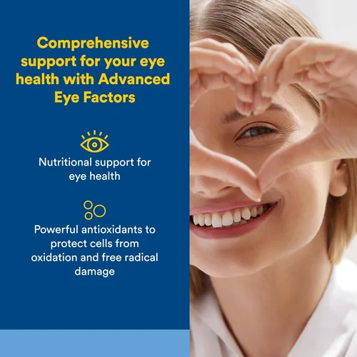Vista 2 de Natural Factors, Factores oculares avanzados, apoyo antioxidante para una visión saludable con luteína y zeaxantina, 60 cápsulas