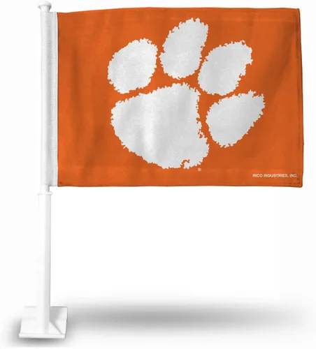 Vista 58 de Rico Industries Bandera de coche de doble cara de la NCAA, gran accesorio para automóvil