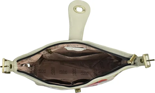Vista 5 de Anna by Anuschka Women's Hand-Painted Genuine Leather Studded Side Hobo
