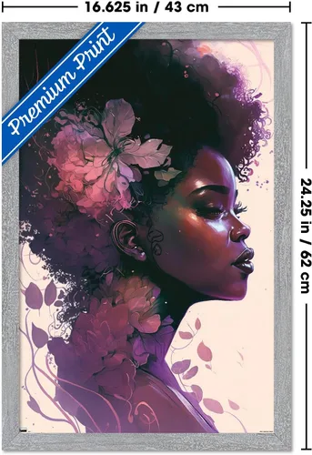 Vista 3 de Trends International Wumples - Beautiful Profile Wall Poster, 22.4L x 14.7W, Gray Framed Version