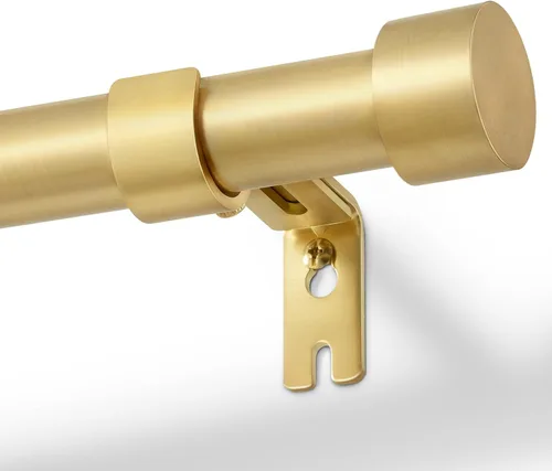 Vista 13 de Zeerobee Barras de cortina para ventanas de 16 a 24, barra de cortina negra, ajustable de 1 pulgada resistente para exteriores e interiores, poste