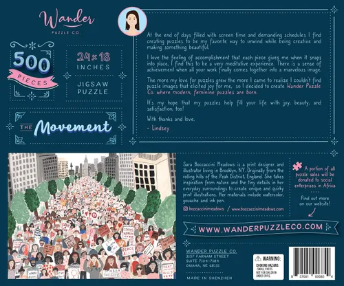 Vista 2 de The Movement - Rompecabezas para adultos - 500 piezas - Sara Boccaccini Meadows