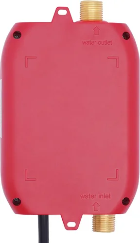 Vista 7 de Calentador de agua sin tanque Calentador de agua caliente instantáneo Mini calentador de agua caliente para cocina baño 3000 W 110 V rojo