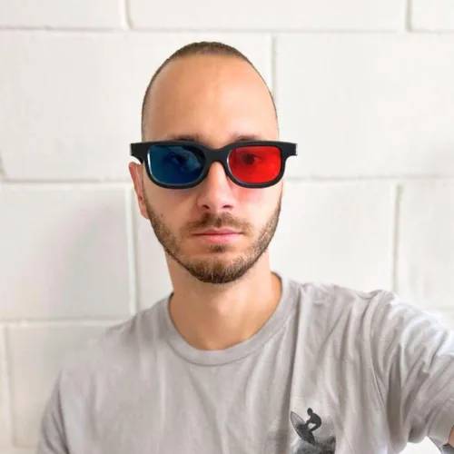 Vista 5 de Gafas de visión 3D rojo-azul para ver películas/juegos e imágenes en 3D en formatos rojo-azul, compatibles con monitores de computadora, televisores