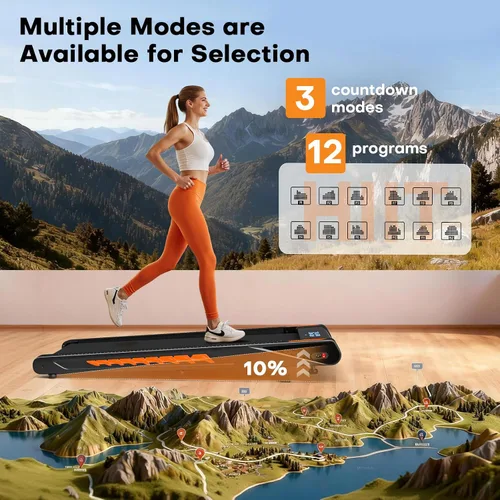 Vista 11 de Walking Pad Treadmill with Speaker, 4-in-1 6.2MPH Treadmills for Home with App Compatible, Walking Pad with 10% Incline, LED Display, 2.75HP