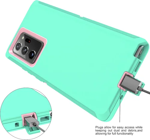 Vista 6 de Funda protectora de alta resistencia con protector de pantalla [3 capas] de goma resistente a prueba de impactos