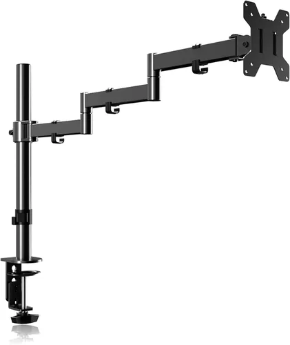 Vista 8 de Pholiten Soporte de escritorio para monitor largo doble para pantalla de 13