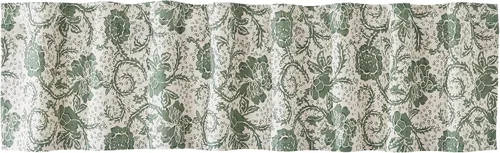 Vista 27 de VHC Brands Dorset Cortina de cenefa para ventana, floral, azul marino, 16 x 73 pulgadas
