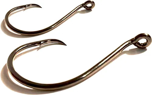 Vista 11 de Ganchos circulares para pesca de gato, 50/100 unidades, ganchos circulares de pesca de pulpo, agua salada, agua dulce para bagre lubina Redfish 1/0
