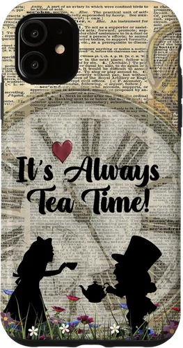 Vista 8 de iPhone 16 It's Always Tea Time! Funda Alicia y el Sombrerero Loco