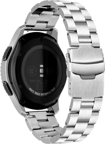 Vista 2 de Juntan Correa de reloj compatible con Samsung Galaxy Watch de 1.811 in Galaxy Watch 3 de 1.772 in Gear S3 Frontier Classic de acero inoxidable