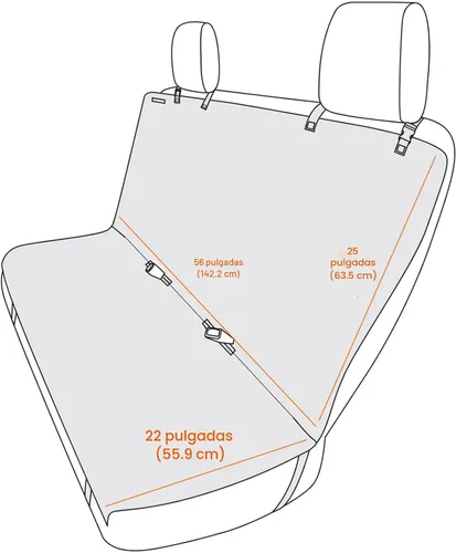 Vista 8 de Amazon Basics Funda impermeable para asiento de automóvil para perro, protector a prueba de arañazos para mascotas, banco trasero de automóvil, 56 x