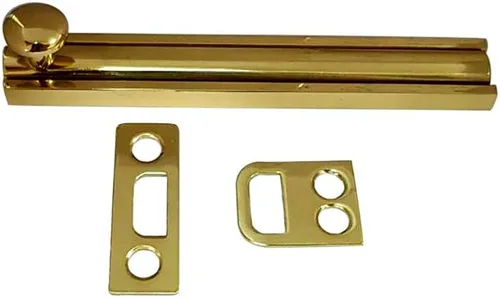 Vista 43 de QCAA Perno de superficie de latón macizo, 2", latón pulido, paquete de 1, fabricado en Taiwán