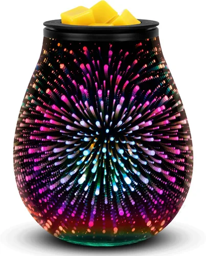 Vista 12 de EQUSUPRO Calentador de cera derretida, quemador de cera para cera perfumada, calentador de fragancia eléctrico para cubos de cera y tartas, diseño