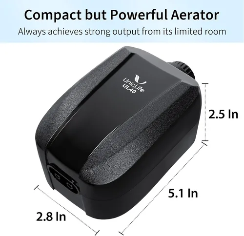 Vista 7 de Uniclife - Bomba de aire ajustable para acuario, 4 LPM y 2 salidas de oxígeno con accesorios, tanque de peces de 100 galones