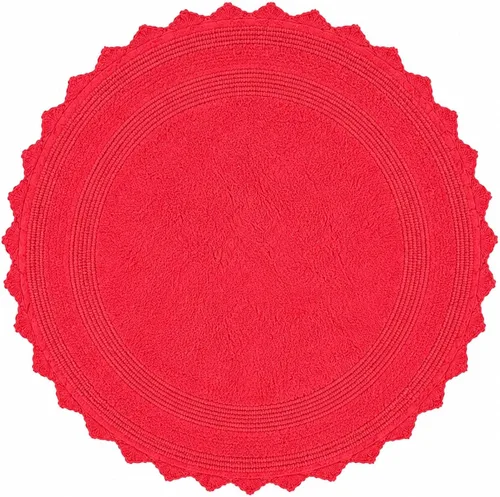 Vista 18 de Royal Blaze Tapete de baño de algodón rojo, reversible, pequeño ovalado de 18 x 26 pulgadas, lavable y decorativo