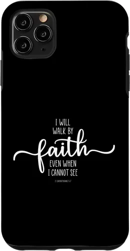 Vista 13 de iPhone 16 I Will Walk By Faith, God Jesus Christian Bible Inspiration Case