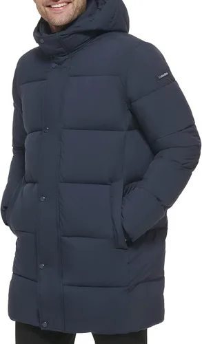 Vista 2 de Calvin Klein Chaqueta larga elástica acolchada para hombre