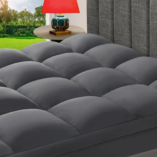 Vista 11 de CHOKIT Cubrecolchón Queen, Cubrecolchón de Almohada Extra Grueso para Alivio del Dolor de Espalda, Cubrecolchón de Cama Refrescante con Bolsillo