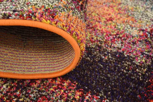 Vista 5 de Unique Loom Estrella Collection - Alfombra de área - Selene (2' x 3' 1" Rectángulo Naranja/Negro)